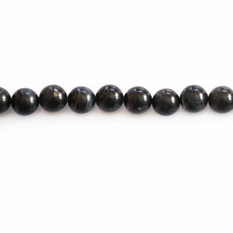 BeauMonde Bijoux - oeil de faucon (bleu) 8/8.4 mm environ perle ronde A+ Afrique du Sud