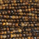Oeil de tigre 2 mm environ perle ronde A Afrique