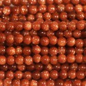 Gold sand stone 2 mm round bead