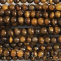 Oeil de tigre 3 mm environ perle ronde A+ Afrique du Sud