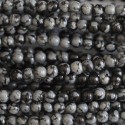 BeauMonde Bijoux - Obsidienne neige 3 mm environ perle ronde A Afrique