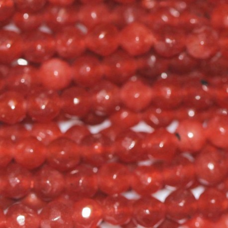 Jade tinted 4 mm round faceted beads - BeauMonde Bijoux