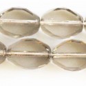 Perle 13x10 mm verre ovale faceté
