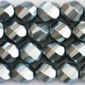 Bohemian beads 8 mm round faceted mother-of-pearl