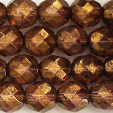 Bohemian beads 8 mm round faceted - BeauMonde Bijoux