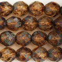 Perles 8 mm rondes facetées de bohème
