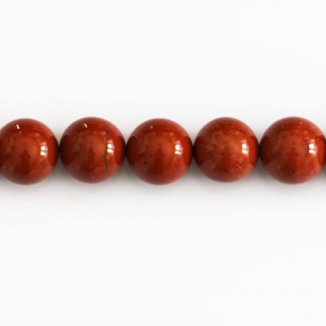BeauMonde Bijoux - Jaspe rouge 10 mm environ perle ronde A+ Vénézuela