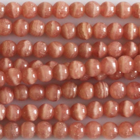 BeauMonde Bijoux - Rhodocrosite 4 mm perle ronde qualité AA Argentine