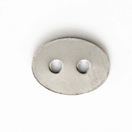 Clasp button 15x11mm silver metal - BeauMonde Bijoux