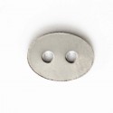 Clasp button 15x11mm silver metal
