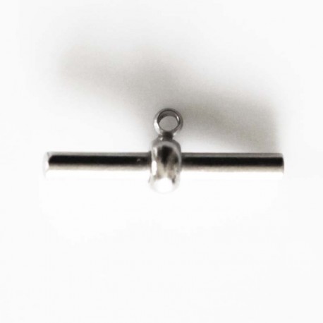 Clasp pin for PVC 4 mm silver metal - BeauMonde Bijoux