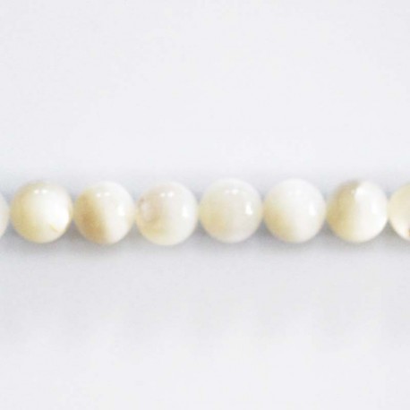 BeauMonde Bijoux - Nacre 10 mm blanche perle ronde A Indonésie