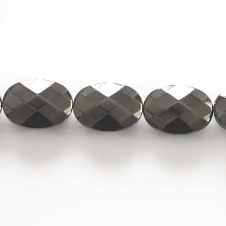 Hematite 10x14 oval faceted - BeauMonde Bijoux