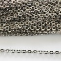BeauMonde Bijoux - Chaine ovale diamantée 3x2 mm métal argenté