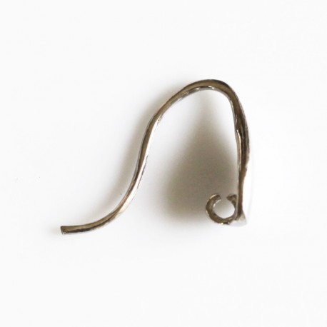 Sleeper drop ring silver metal 16 mm - BeauMonde Bijoux