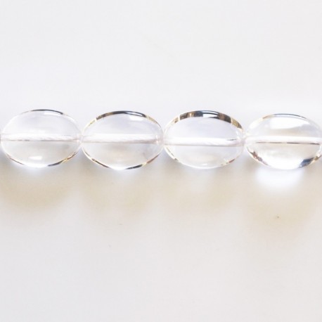 BeauMonde Bijoux - Cristal de roche 10x14 mm environ ovale lisse A+ Brésil