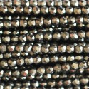 Hématite 3/3.2 mm environ perle ronde facettée