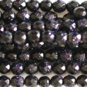 BeauMonde Bijoux - Blue gold stone perle ronde facetée 3 mm