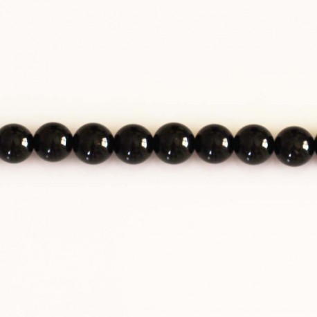 Tourmaline round bead 6 mm black - BeauMonde Bijoux