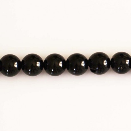 BeauMonde Bijoux - Tourmaline noire 8/8.2 mm environ perle ronde A+ Brésil