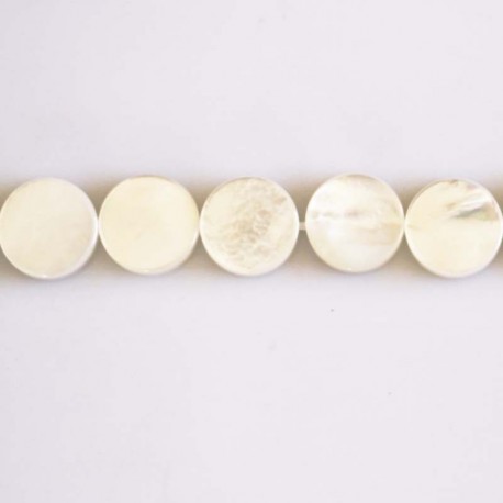 Pearl 10 mm flat disk - BeauMonde Bijoux