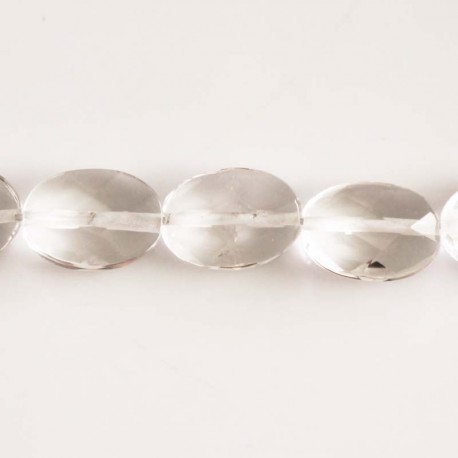 BeauMonde Bijoux - Cristal de roche 10x14 mm environ ovale facetté A+ Brésil