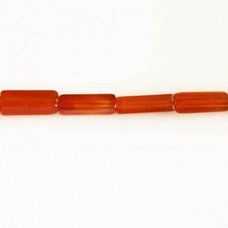 BeauMonde Bijoux - Agate rouge naturelle 15x4 mm rectangle Madagascar