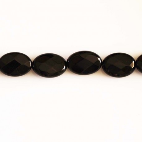 BeauMonde Bijoux - Agate noire 10x14 mm ovale faceté