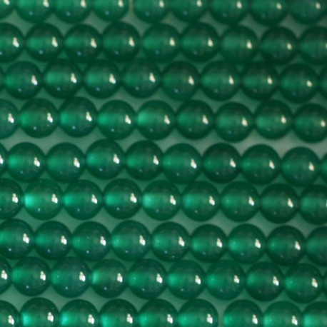 BeauMonde Bijoux - Agate verte 4/4.2 mm perle ronde
