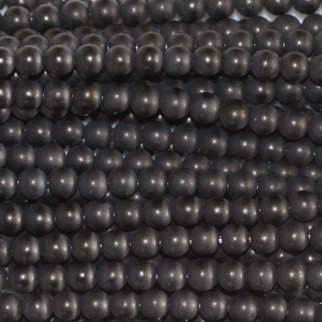 BeauMonde Bijoux - Agate noire 3 mm ronde mat Brésil