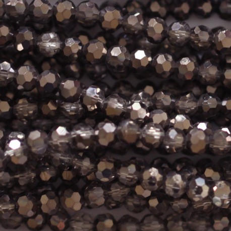 Glass bead 3 mm round faceted - BeauMonde Bijoux