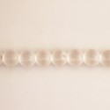 Cristal de roche 8 mm environ perle ronde mat A+ Brésil
