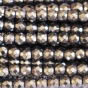 Hematite silver 4 mm bead round faceted - BeauMonde Bijoux
