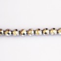 Hematite silver 6 mm bead round faceted