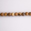 Jasper landscape 6 mm round matte bead Africa - BeauMonde Bijoux