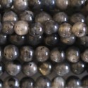 Black 4 mm Labradorite round beads