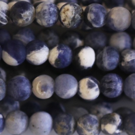 Sodalite 4 mm round matte bead - BeauMonde Bijoux