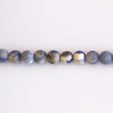 Sodalite 6 mm matte round bead - BeauMonde Bijoux