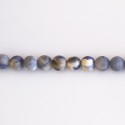 Sodalite 6.5 mm perle ronde mat A Afrique du Sud