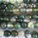 Agate mousse 4 mm round bead Africa - BeauMonde Bijoux