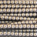 Hématite argentée 3/3.2 mm environ perle ronde