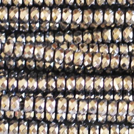 Hematite silver 4 x 2 mm washer faceted - BeauMonde Bijoux