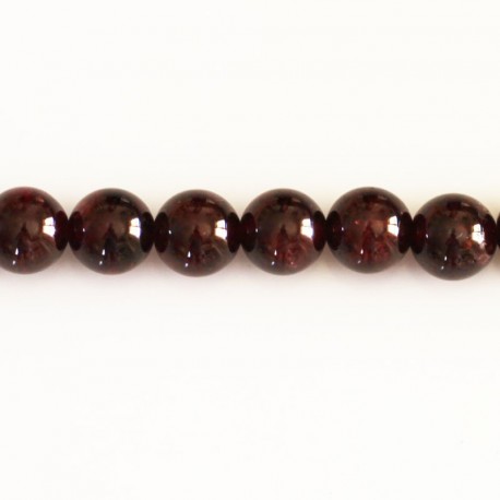 BeauMonde Bijoux - Grenat 8/8.4 mm environ perle ronde A+ Inde
