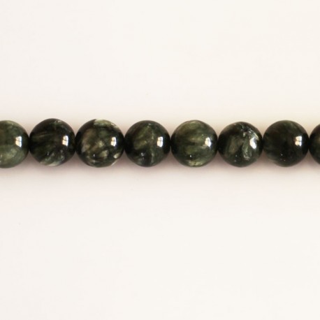 BeauMonde Bijoux - Séraphinite 8 mm perle ronde AA Russie