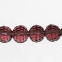 Perle en verre 12 mm ronde facetée