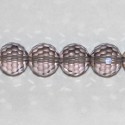Perle en verre 12 mm ronde facetée