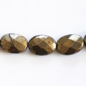 Ovale 10x14 mm facetté pyrite A Mexique