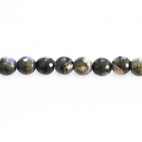 Opal grey 6 mm bead round faceted - BeauMonde Bijoux