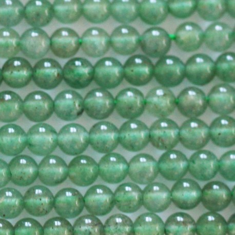 BeauMonde Bijoux - Aventurine 3 mm perle ronde A Brésil