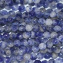 Sodalite 3 mm perle ronde facettée A Afrique